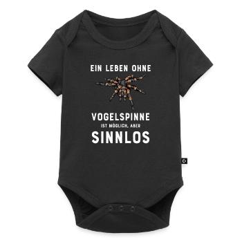 Vogelspinne I Tarantula Terrarium Motiv für - Baby Premium Kurzarmbody - Schwarz - Vorne