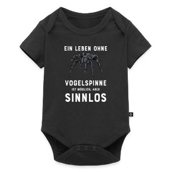 Vogelspinne I Tarantula Terrarium Motiv für - Baby Premium Kurzarmbody - Schwarz - Vorne