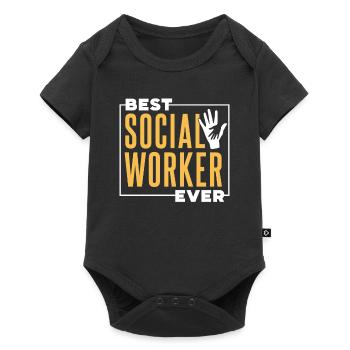 Meilleur travailleur social de tous les temps en travail social - Body à manches courtes Premium Bébé - noir - Devant