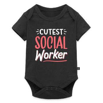 Formation de travailleur social la plus douce - Body à manches courtes Premium Bébé - noir - Devant
