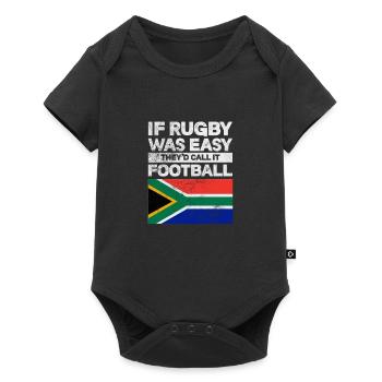 Rugby Verein Rugbyteam Football Sport Geschenk - Baby Premium Kurzarmbody - Schwarz - Vorne