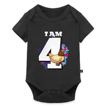 I am 4 chickens - Baby Premium short-sleeve bodysuit - black - Front