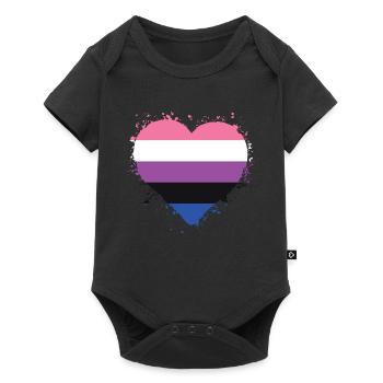 Pride LGBTQ. Aussage - Baby Premium Kurzarmbody - Schwarz - Vorne