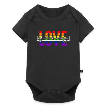 Pride LGBTQ. Aussage - Baby Premium Kurzarmbody - Schwarz - Vorne