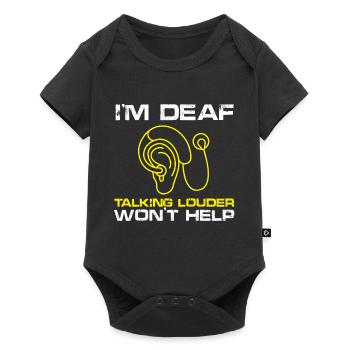 talking louder wont help Design for a deaf patient - Baby Premium short-sleeve bodysuit - black - Front