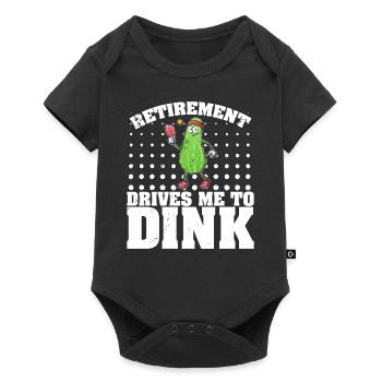 Pickelball Gurke Pickle Schläger Geschenk - Baby Premium Kurzarmbody - Schwarz - Vorne