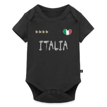 Maillot de football Italie Drapeau italien - Body à manches courtes Premium Bébé - noir - Devant