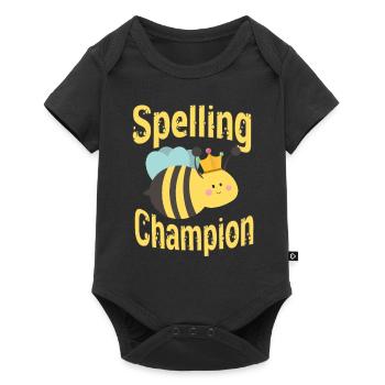 Spelling competition champion - Baby Premium short-sleeve bodysuit - black - Front