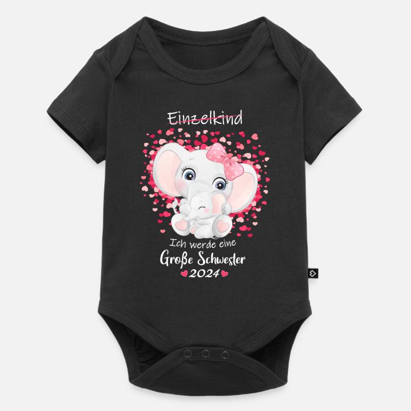 Ich Werde Eine Große Schwester 2024 - Baby Premium Kurzarmbody - Schwarz