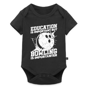 Education is important, but Sport Ball Bowler - Baby Premium short-sleeve bodysuit - black - Front
