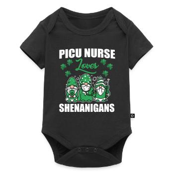 Lustige Picu-krankenschwester Liebt Den St. - Baby Premium Kurzarmbody - Schwarz - Vorne