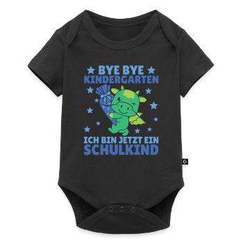 bye bye Kindergarten ich bin jetzt ein Schulkind - Baby Premium Kurzarmbody - Schwarz - Vorne