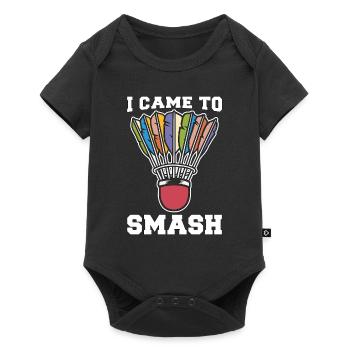 Badminton I Came To Smash Loves Shuttlecock Player - Baby Premium short-sleeve bodysuit - black - Front