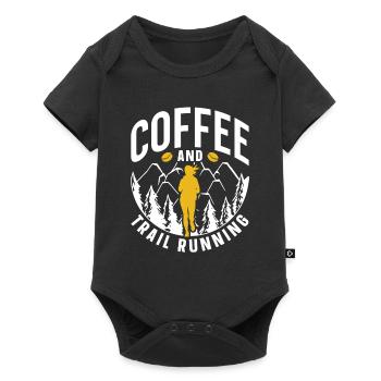 Coffee and Trail Running Trail Running Runner Race - Baby Premium short-sleeve bodysuit - black - Front
