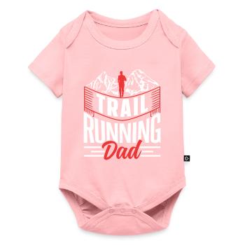 Trail Running Papa Runner Trail Running Race - Body à manches courtes Premium Bébé - rose - Devant