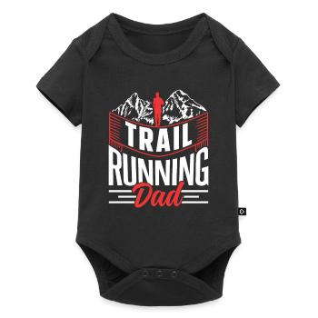 Trail Running Papa Runner Trail Running Race - Baby Premium short-sleeve bodysuit - black - Front