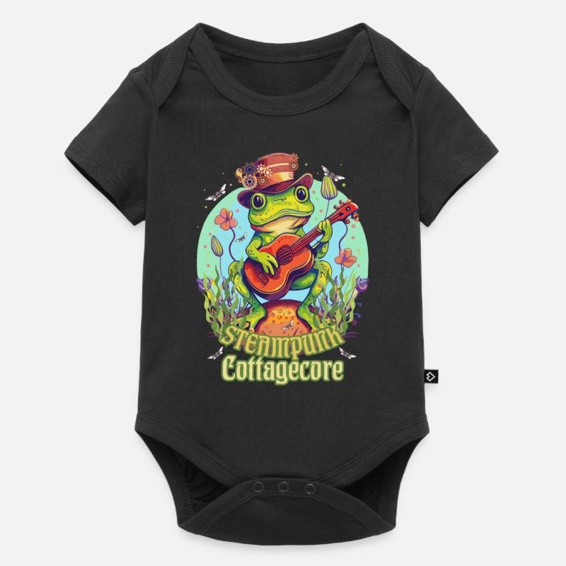 Mignon Steampunk Cottagecore Esthétique Toadstool Fro - Body à manches courtes Premium Bébé - noir