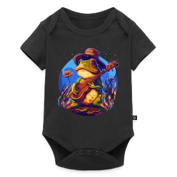 Dark Academia Cottagecore Frog Guitarist Countrysi - Baby Premium short-sleeve bodysuit - black - Front