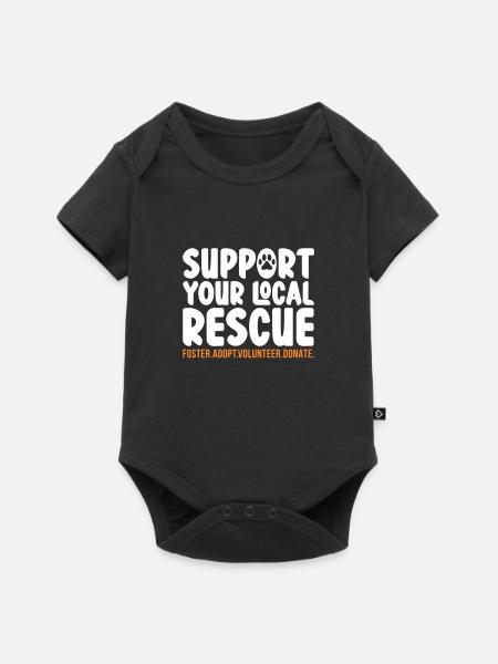 Tierrettung - Baby Premium Kurzarmbody - Schwarz