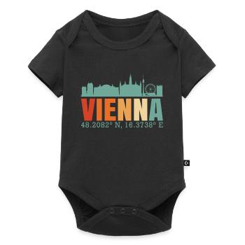 Vienna - Baby Premium short-sleeve bodysuit - black - Front