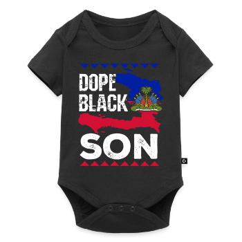 Haïti Drapeau Haïtien Père Enfant I Cadeau - Body à manches courtes Premium Bébé - noir - Devant