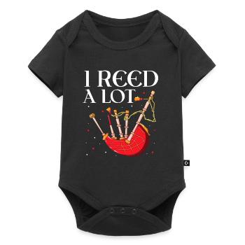 Citation de cornemuse pour les musiciens écossais et de cornemuse - Body à manches courtes Premium Bébé - noir - Devant