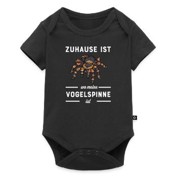 Vogelspinne I Tarantula Terrarium Motiv für - Baby Premium Kurzarmbody - Schwarz - Vorne