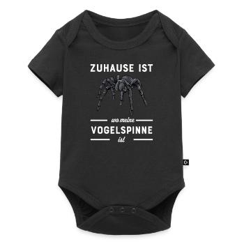 Vogelspinne I Tarantula Terrarium Motiv für - Baby Premium Kurzarmbody - Schwarz - Vorne
