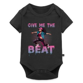Tanzen Breakdance Streetdane Rap - Baby Premium Kurzarmbody - Schwarz - Vorne
