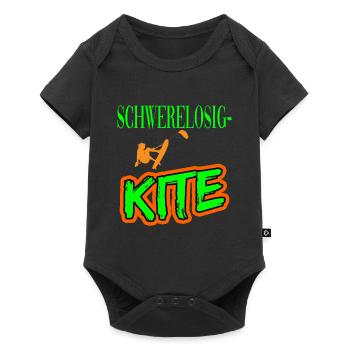 Schwerelosigkeit Kitesurfen Kiten für Kiter - Baby Premium Kurzarmbody - Schwarz - Vorne