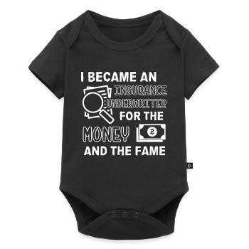 Underwriter Became Underwriter For Money - Baby Premium short-sleeve bodysuit - black - Front