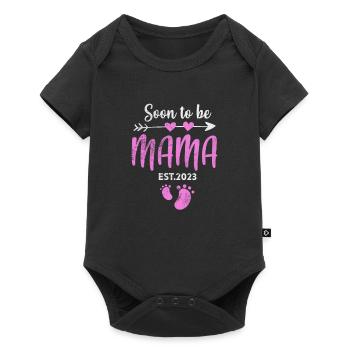 Schwangerschaft - Baby Premium Kurzarmbody - Schwarz - Vorne