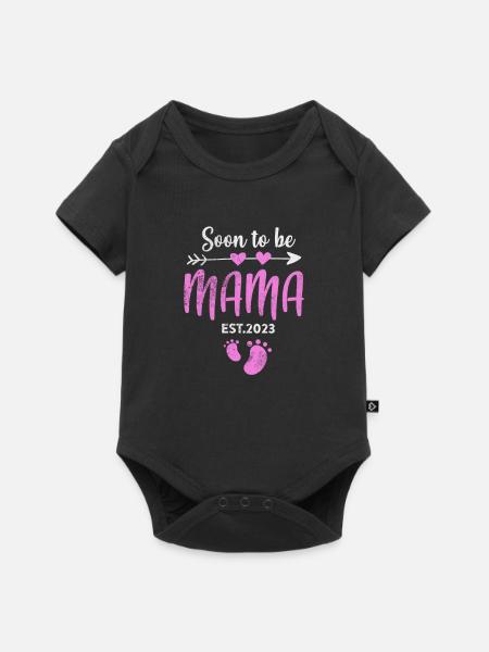 Schwangerschaft - Baby Premium Kurzarmbody - Schwarz