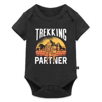 Trekking Partner Couple Hike Hikers - Baby Premium short-sleeve bodysuit - black - Front