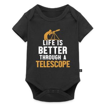 Life Is Better Through A Telescope Cosmologist - Baby Premium short-sleeve bodysuit - black - Front