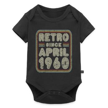 Birthday April 1960 Retro Gift - Baby Premium short-sleeve bodysuit - black - Front