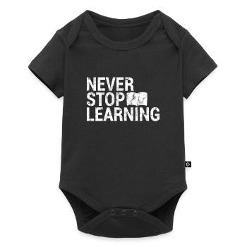 Learn to read saying - Baby Premium short-sleeve bodysuit - black - Front