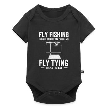 Fliegenfischer Design Für Bachforelle - Body à manches courtes Premium Bébé - noir - Devant