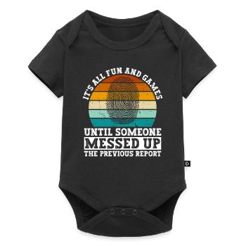Forensisches Kriminologie-design Für Forensiker - Baby Premium Kurzarmbody - Schwarz - Vorne
