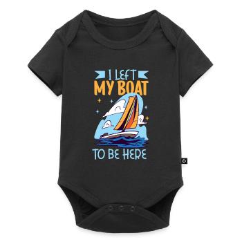 Boating Dad Boat Captain Pontoon Sailor Cruising - Baby Premium Kurzarmbody - Schwarz - Vorne