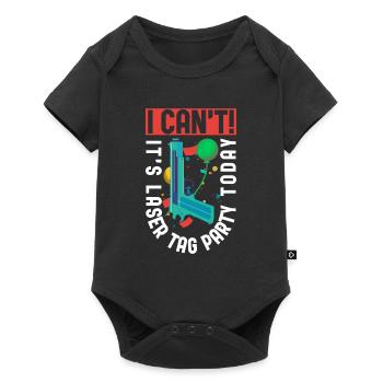 Laser-tag-geburtstagsparty-design Für - Body à manches courtes Premium Bébé - noir - Devant