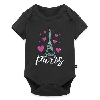 Île-de-France Paris Frankreich Franzose - Baby Premium Kurzarmbody - Schwarz - Vorne