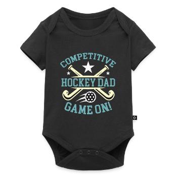 Hockey sur gazon Hockey compétitif Papa gardien de but - Body à manches courtes Premium Bébé - noir - Devant