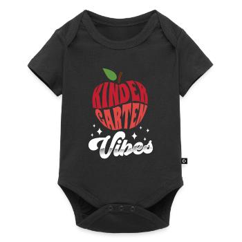 Kindergarten Vibes Humor Süß Kinder Sprüche - Baby Premium Kurzarmbody - Schwarz - Vorne