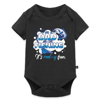 Dad Fishing Fathers Day Dad Joke - Baby Premium short-sleeve bodysuit - black - Front