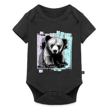 Bear - Baby Premium short-sleeve bodysuit - black - Front