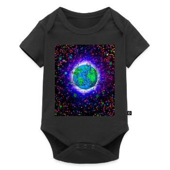 Jesus Christus am Ende der Retter der Erde - Baby Premium Kurzarmbody - Schwarz - Vorne