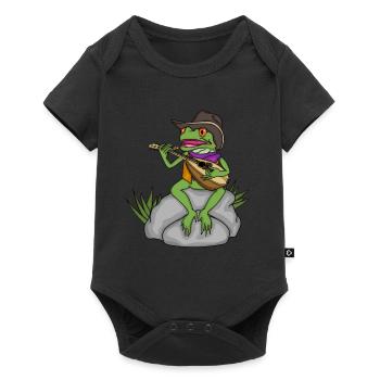 Musique Country Grenouille Bluegrass Music Mandoline - Body à manches courtes Premium Bébé - noir - Devant