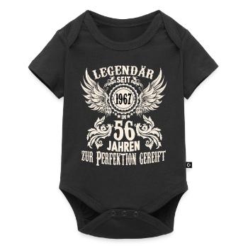 Eine Legende wird 56 Geburtstag Shirt zum Ehrentag - Baby Premium Kurzarmbody - Schwarz - Vorne