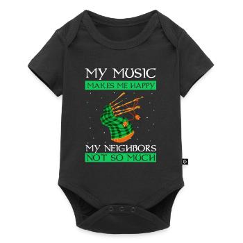 Citation de cornemuse pour un écossais et un musicien de cornemuse - Body à manches courtes Premium Bébé - noir - Devant